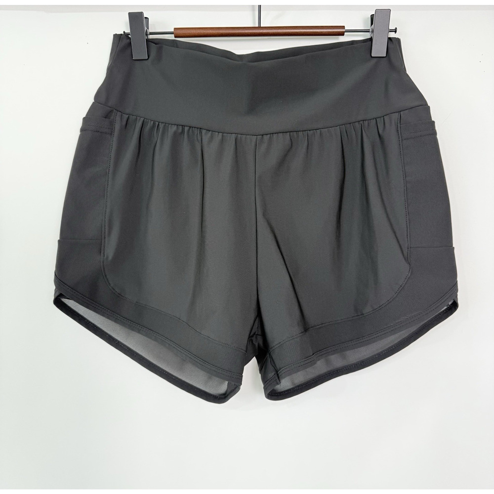 Fitkicks‎ AirLight Track Shorts Womens Size Medium Pull On Lined Stretch Pockets
